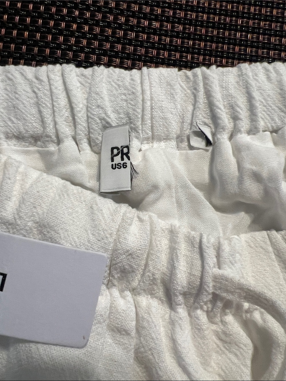NWT Princess Polly White Linen Blend Wide Leg Pants Drawstring High Waist - Picture 13 of 14